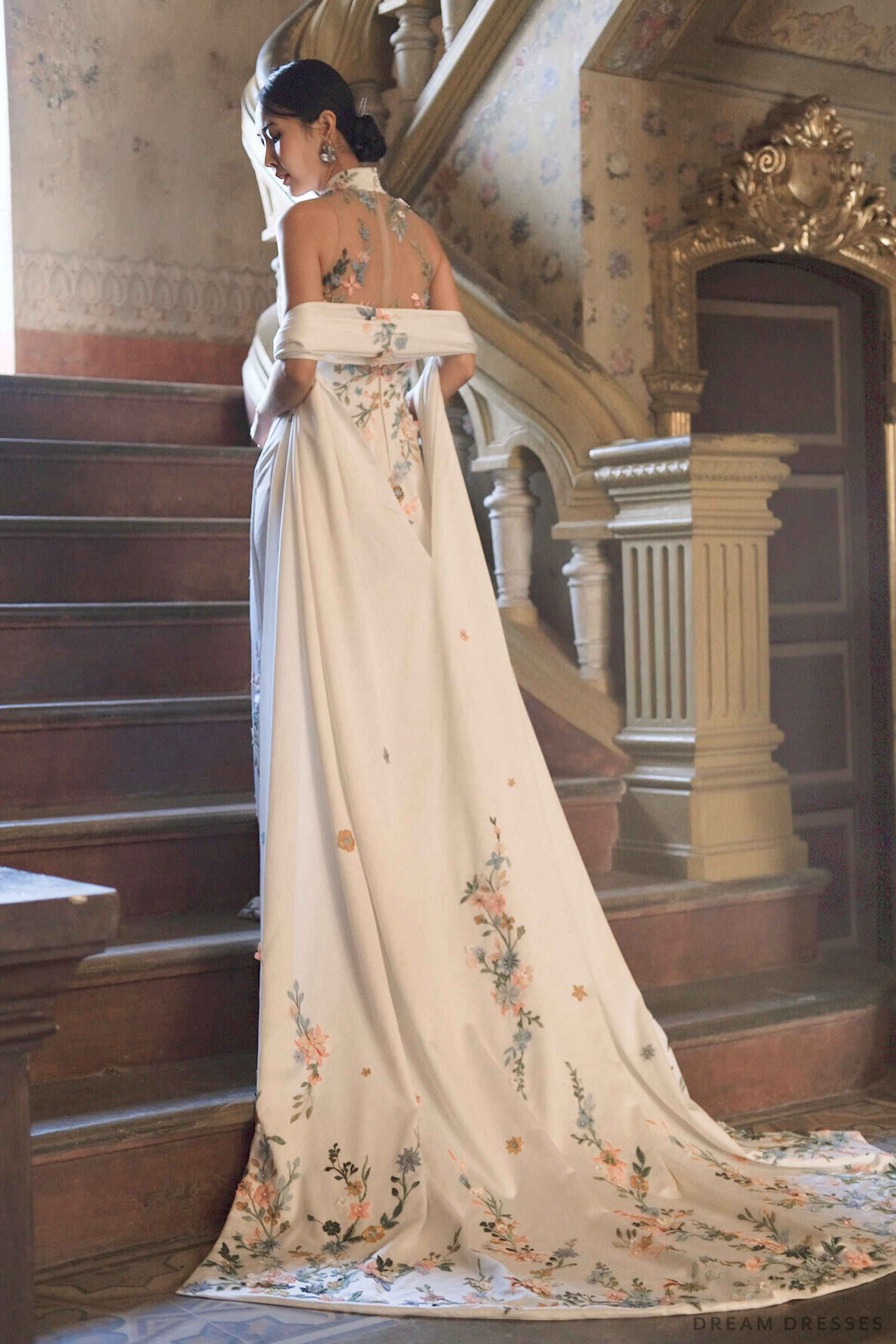 Cheongsam-Inspired Ao Dai | Vietnamese Bridal Dress (#LIEU) - Dream Dresses by P.M.N.