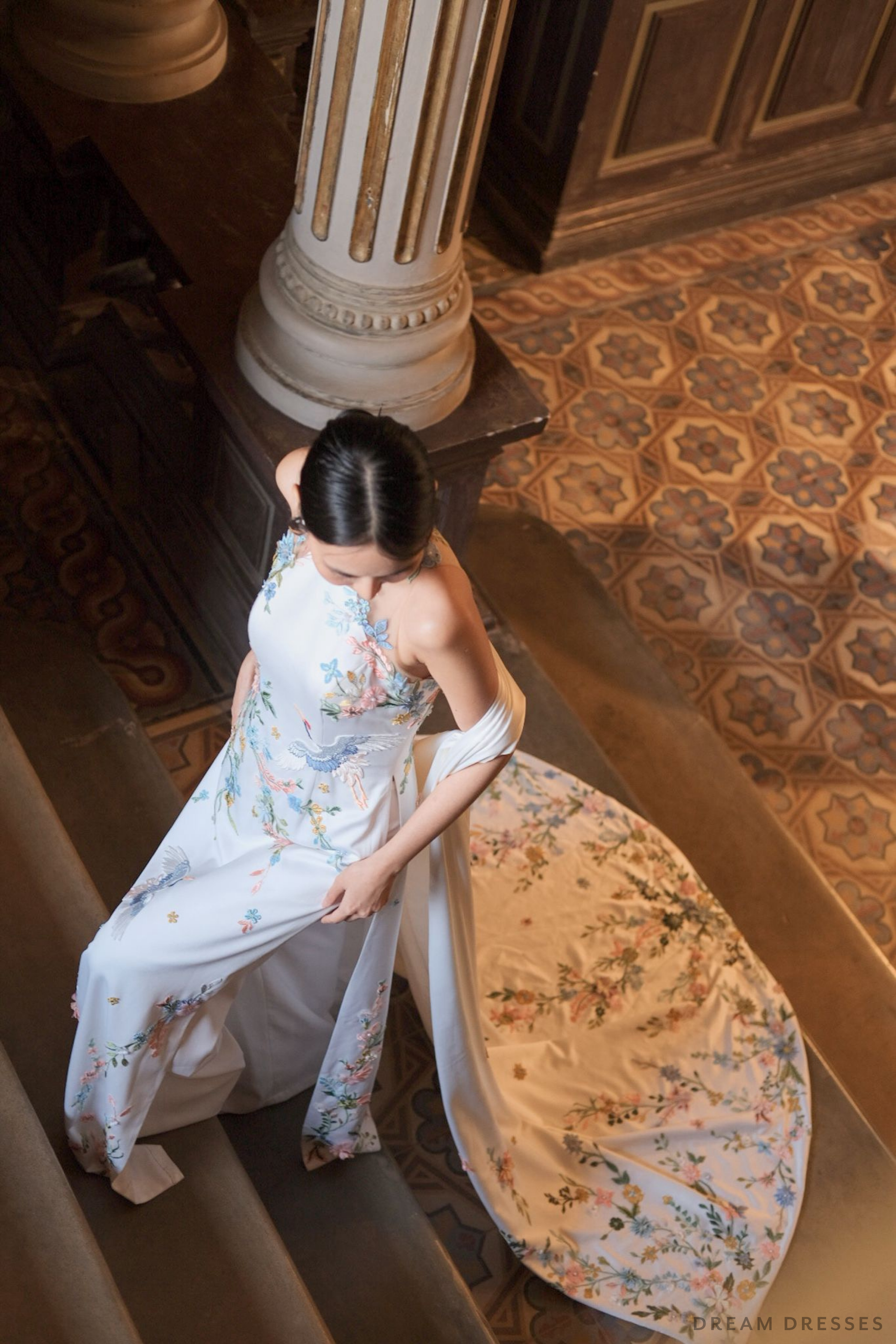 Cheongsam-Inspired Ao Dai | Vietnamese Bridal Dress (#LIEU) - Dream Dresses by P.M.N.