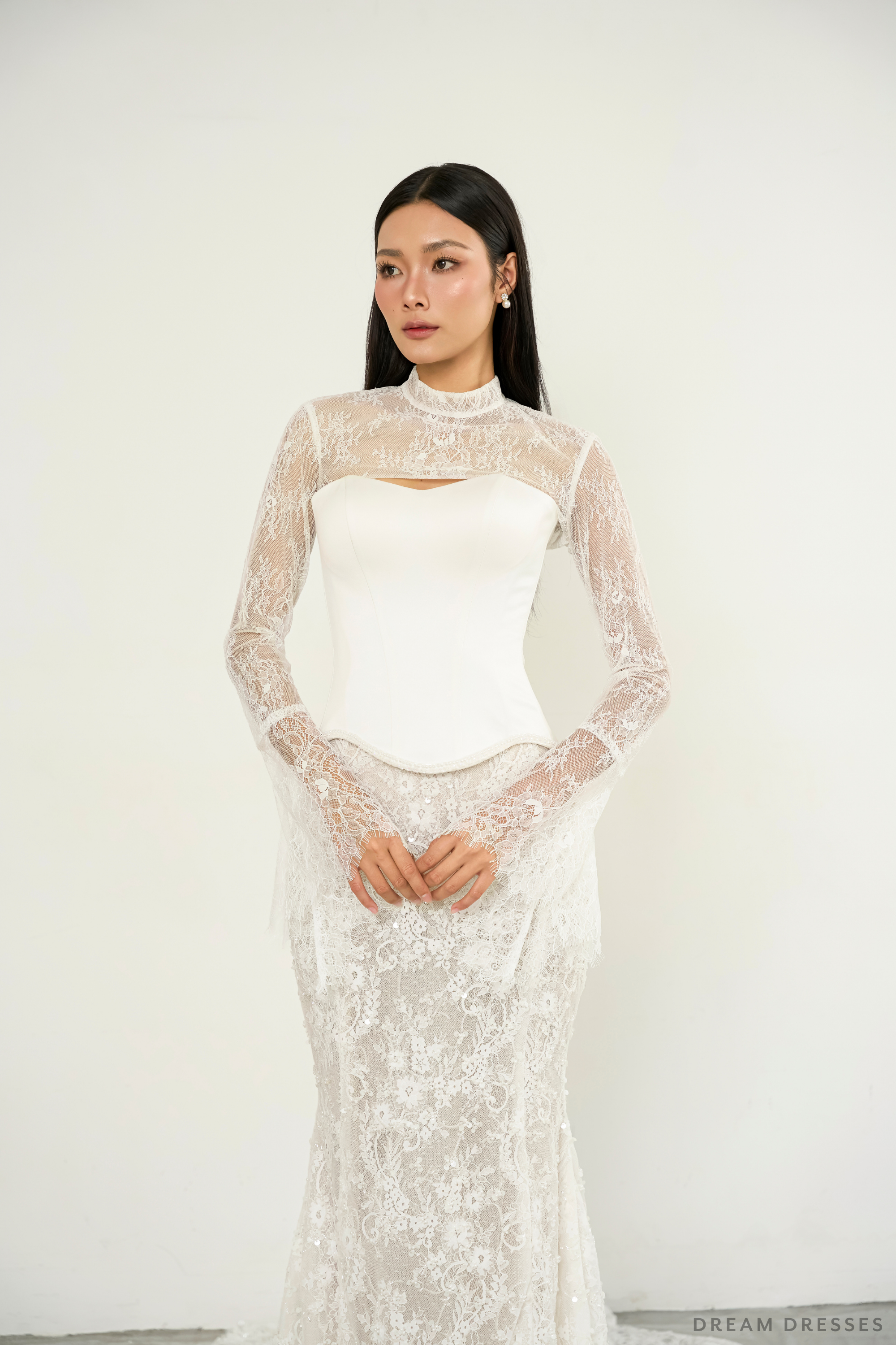 Bell Sleeve Lace Bridal Bolero (#MILA)