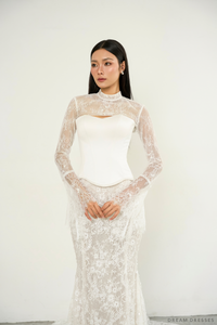 Bell Sleeve Lace Bridal Bolero (#MILA) - Dream Dresses by P.M.N.