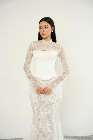 Bell Sleeve Lace Bridal Bolero (#MILA)