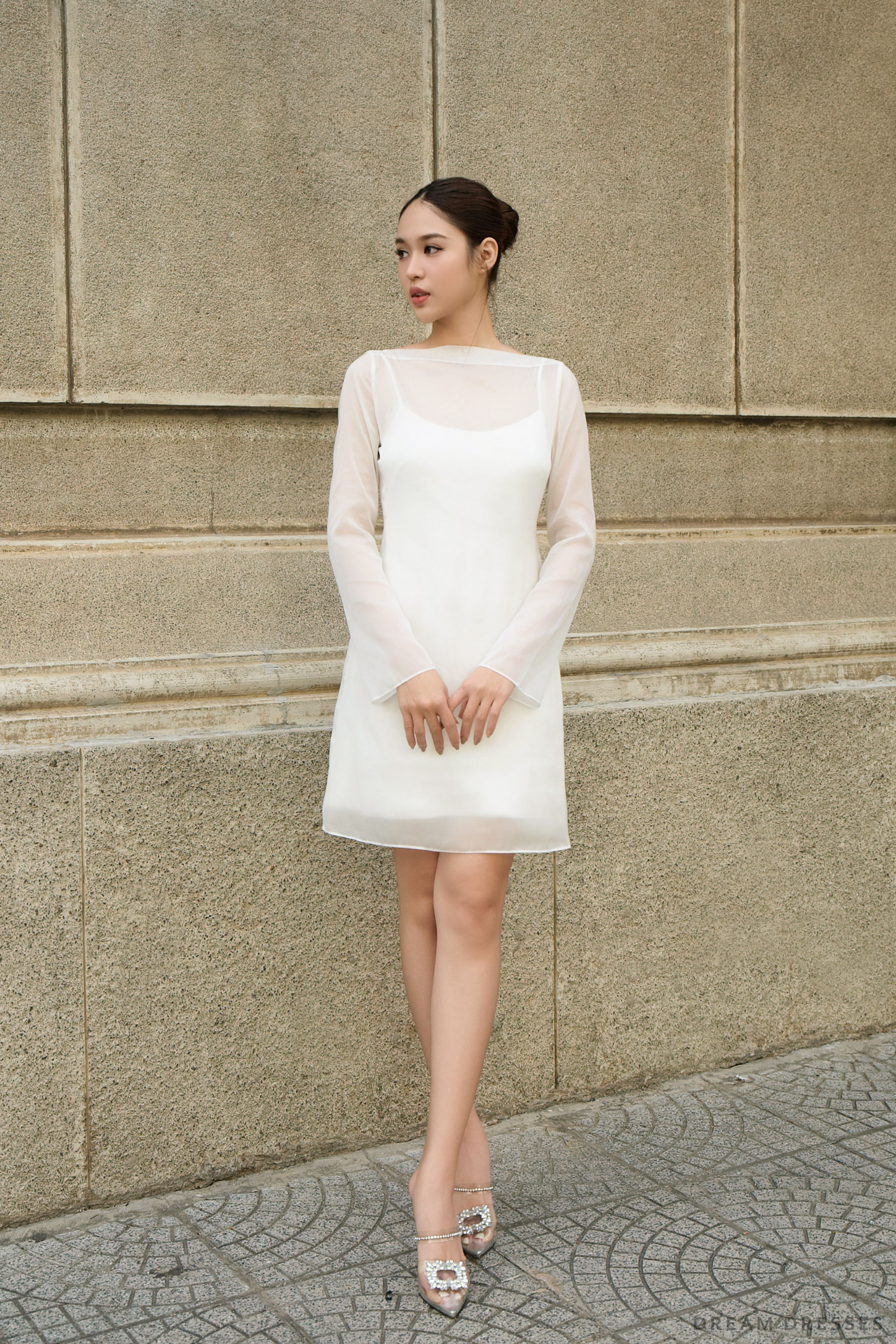 Long Sleeves Rehearsal Dinner Dress Lenora | Dream Dresses Long Sleeves Rehearsal Dinner Dress Lenora | Dream Dresses