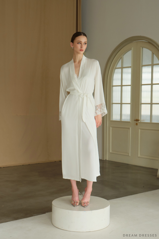 White Bridal Robe Kimono (#Celestya)