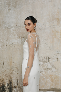 Mini Couture Dress with Embellished Overlay (#EZLIE) - Dream Dresses by P.M.N.