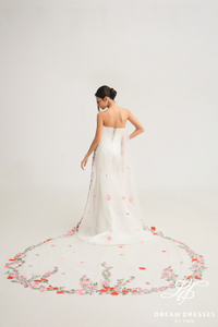 100% Hand-sew Bridal Veil (#MISTELLE)