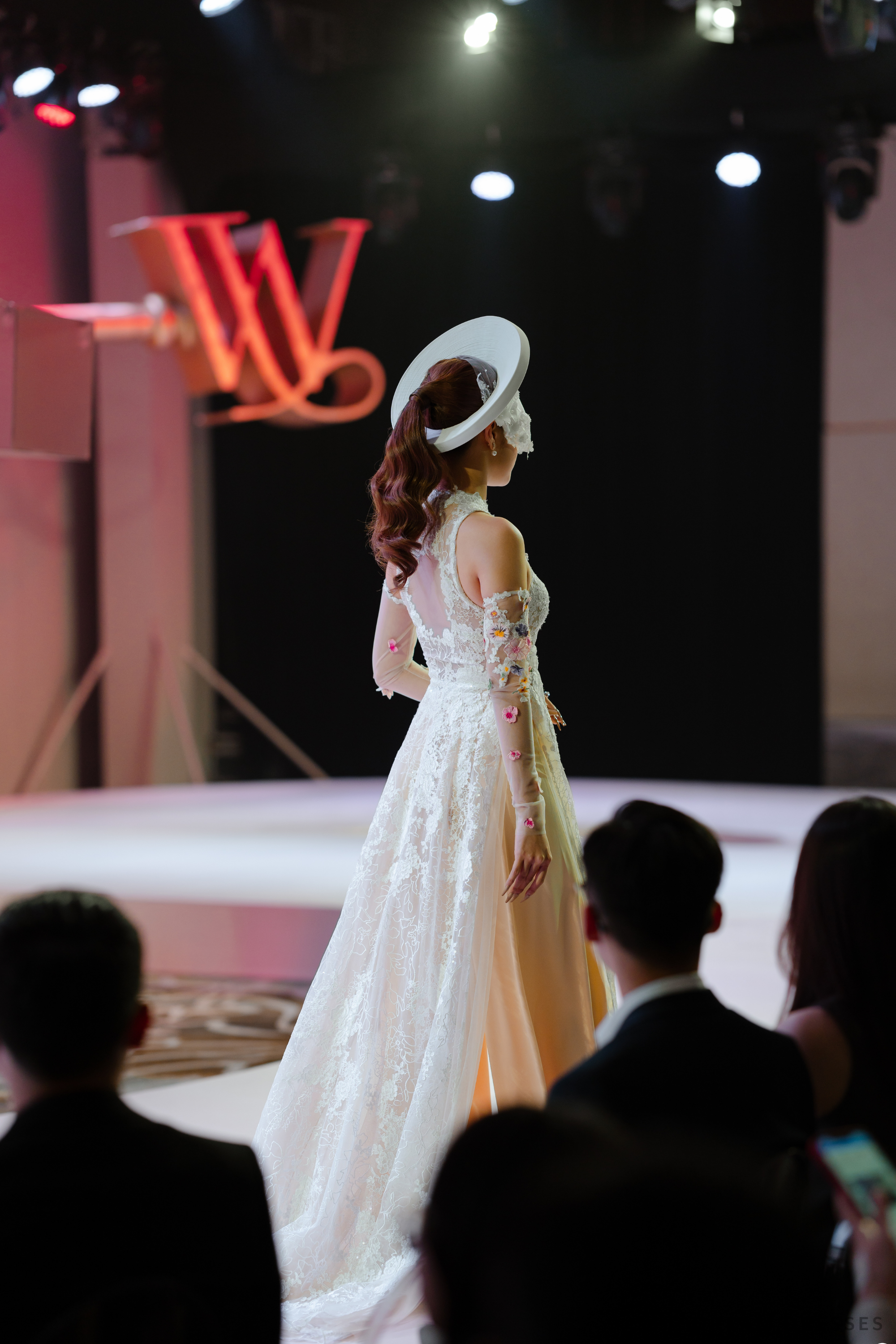 White Bridal Ao Dai | Modern Vietnamese Bridal Dress with Couture Lace (#ROSABELLA)