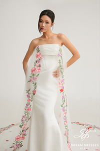 100% Hand-sew Bridal Veil (#MISTELLE)