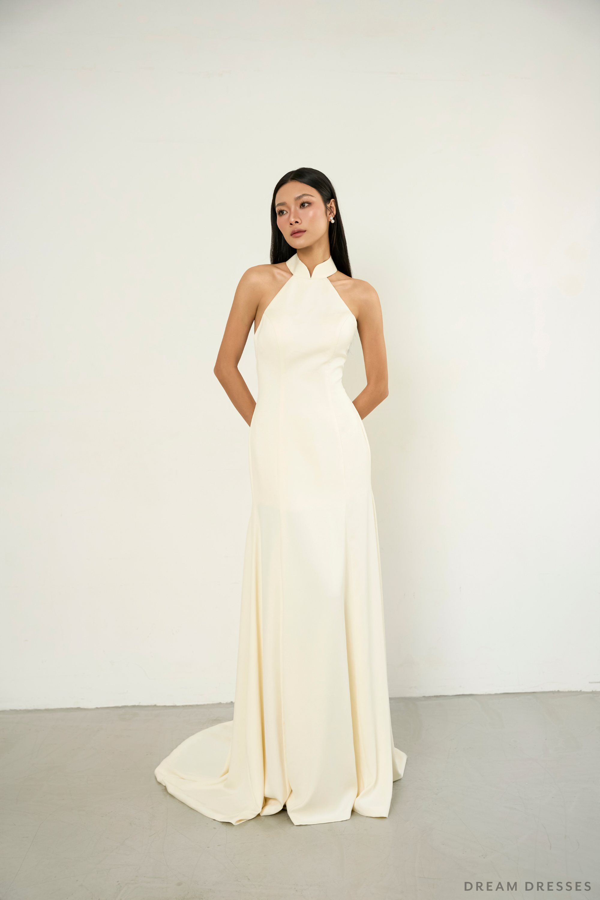 Ivory Bridal Cheongsam | Ivory Qipao Bridal Gown (#XIU)