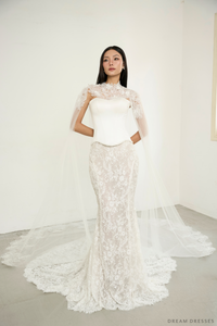 Cathedral Bridal Cape Veil (#ARIA) - Dream Dresses by P.M.N.