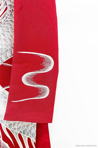 Red Groom Ao Dai Jacket | Hand-Painted Dragon Vietnamese Ao Dai (#CUONG) - Dream Dresses by P.M.N.