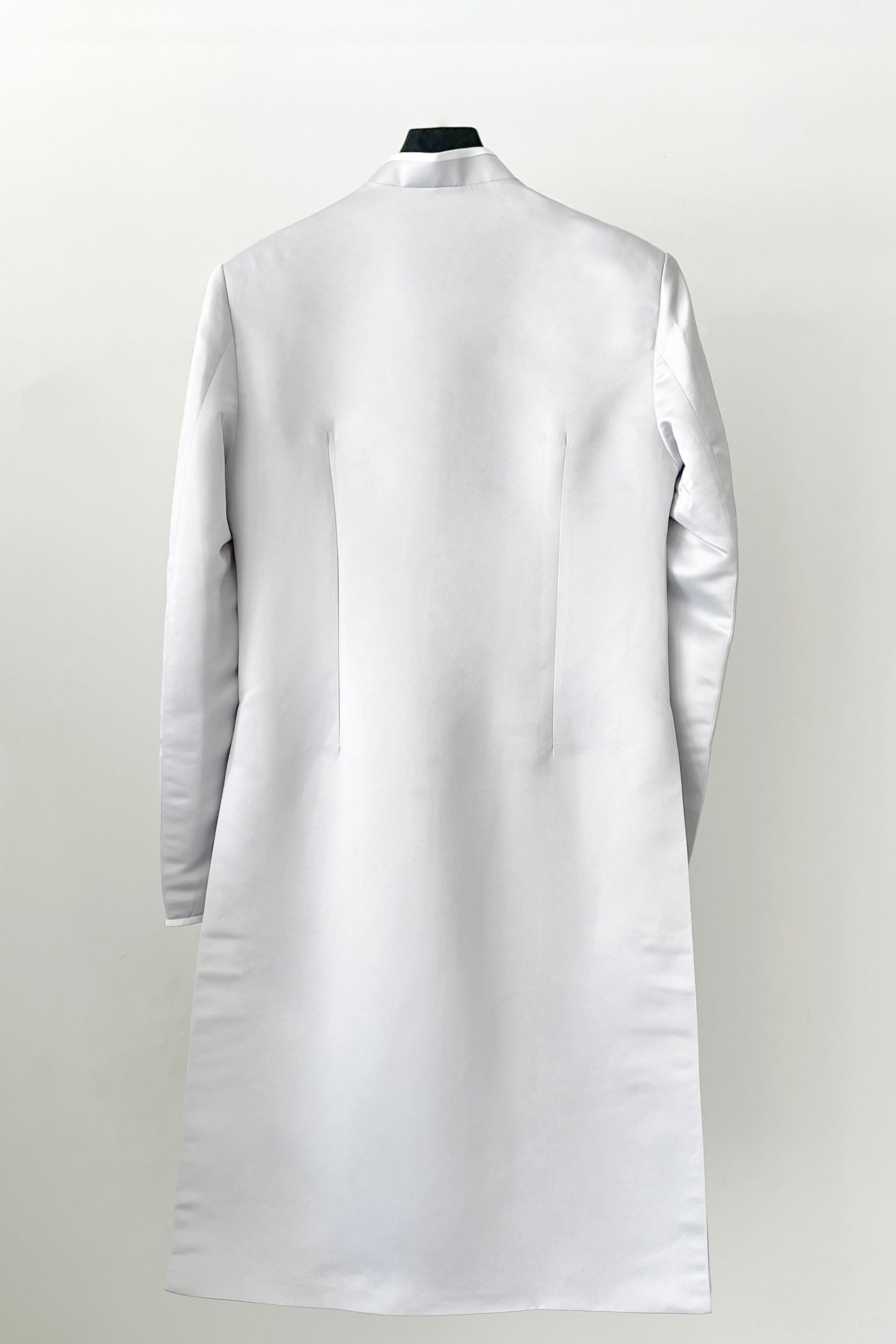 Gray and Blue Groom Ao Dai Jacket | Hand-Painted Dragon Vietnamese Ao Dai (#Khiem)