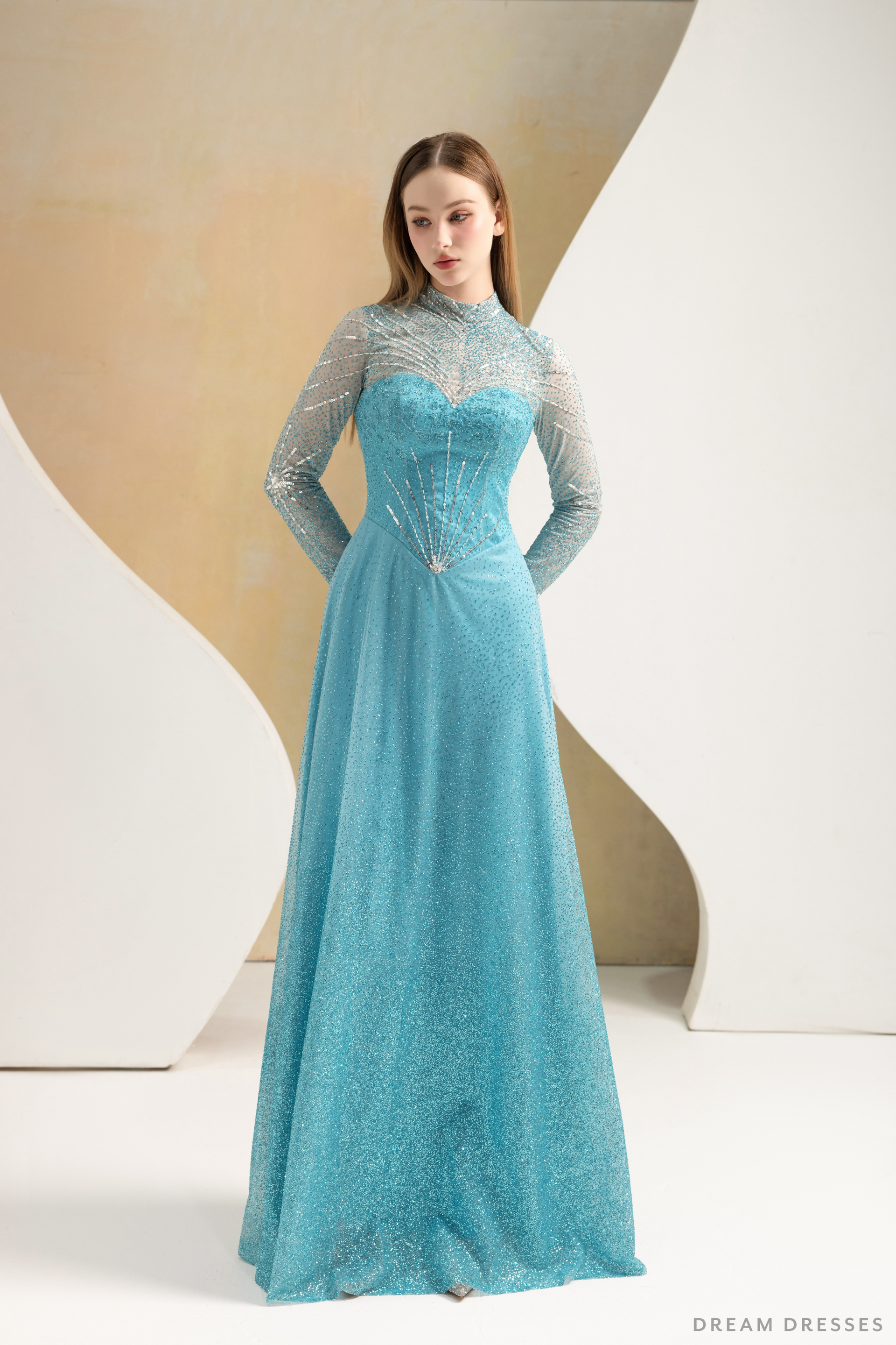 Stunning Elsa-Inspired Grown with Detachable Cape (#Elsa) - Dream Dresses by P.M.N.
