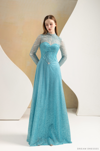 Stunning Elsa-Inspired Grown with Detachable Cape (#Elsa) - Dream Dresses by P.M.N.