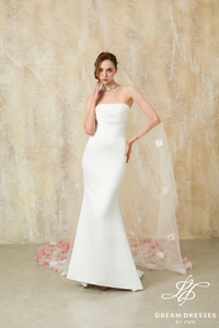 Single Layer Bridal Veil (#PETALIA)