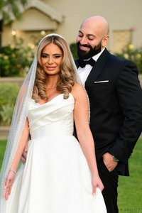 Cathedral Wedding Veil with Pearls (#QUEEN) - Dream Dresses by P.M.N.