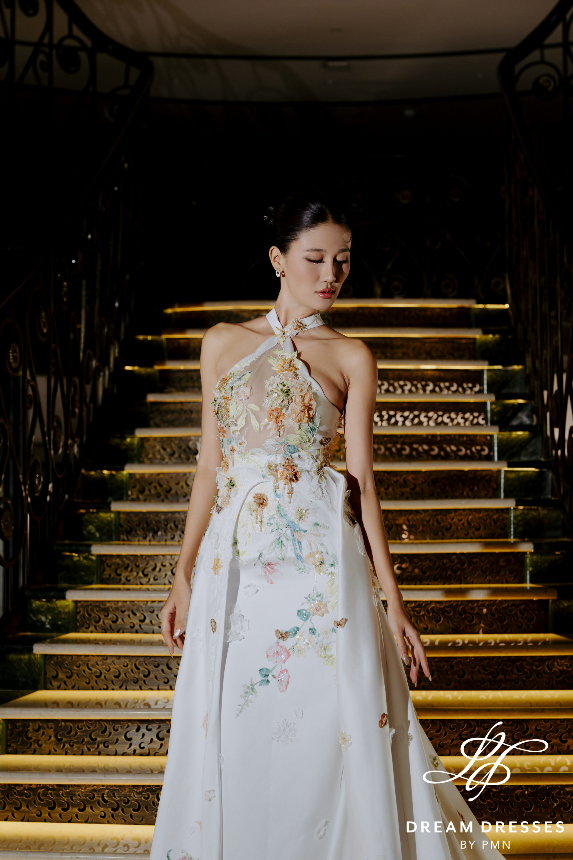 Asian-Inspired Floral Wedding Dress (#MEIYUE)