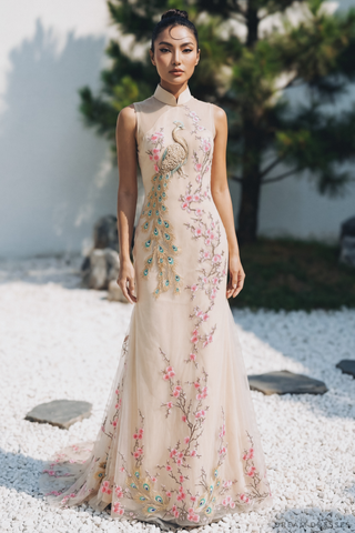Bridal Cheongsam | Couture Lace Modern Cheongsam Bridal Dress (#XIAN) - Dream Dresses by P.M.N.