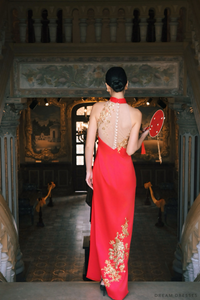 Red Bridal Cheongsam | Red Qipao Bridal Gown (#MAE) - Dream Dresses by P.M.N.