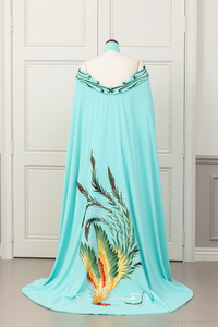 Modern Strapless Ao Dai with Detachable Cape | Vietnamese Bridal Dress (#KAYSIN) - Dream Dresses by P.M.N.