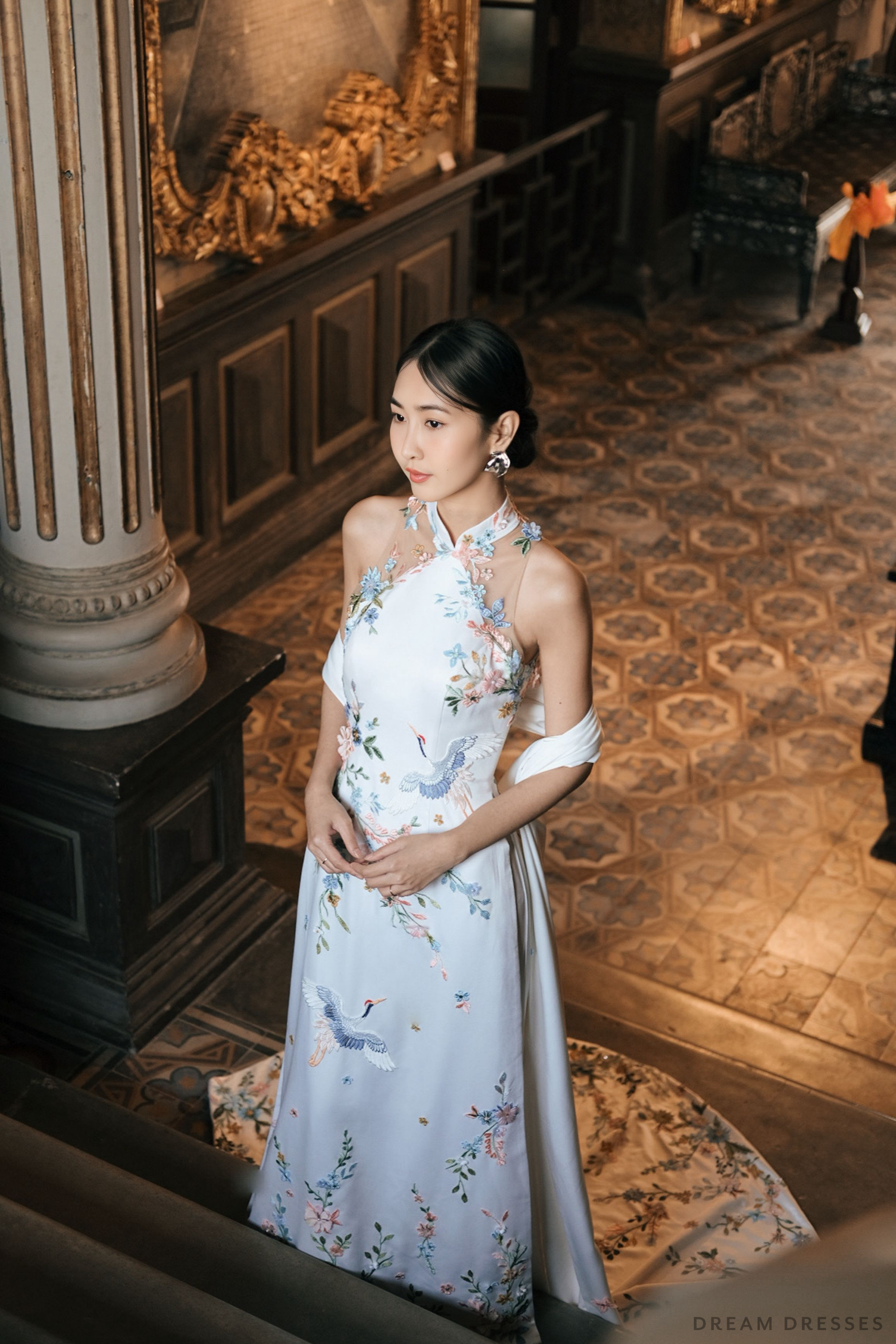 Cheongsam-Inspired Ao Dai | Vietnamese Bridal Dress (#LIEU) - Dream Dresses by P.M.N.