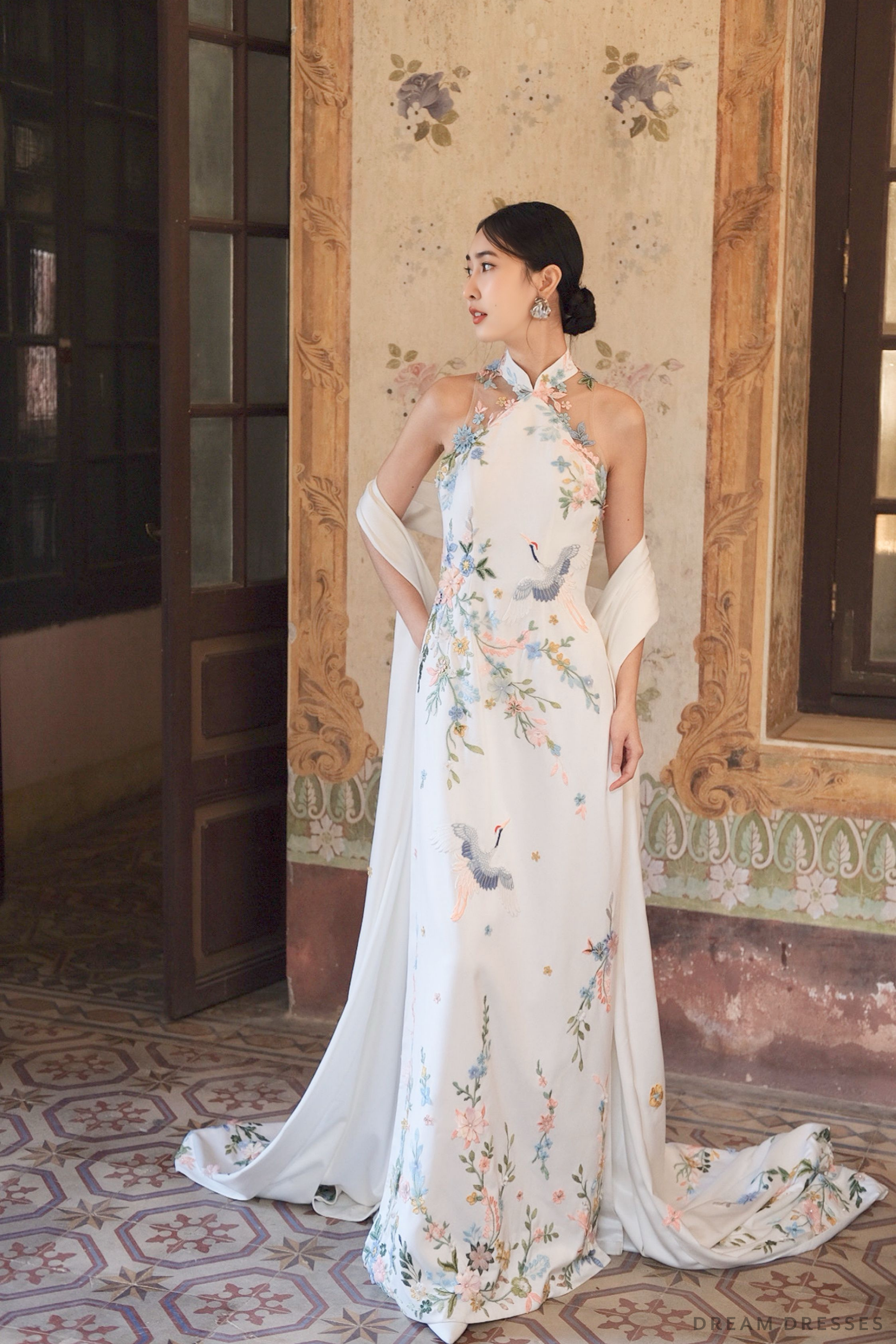 Cheongsam-Inspired Ao Dai | Vietnamese Bridal Dress (#LIEU) - Dream Dresses by P.M.N.