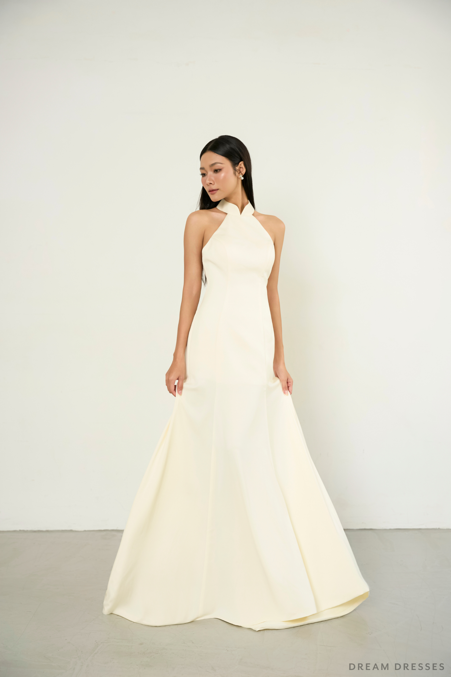 Ivory Bridal Cheongsam | Ivory Qipao Bridal Gown (#XIU) - Dream Dresses by P.M.N.