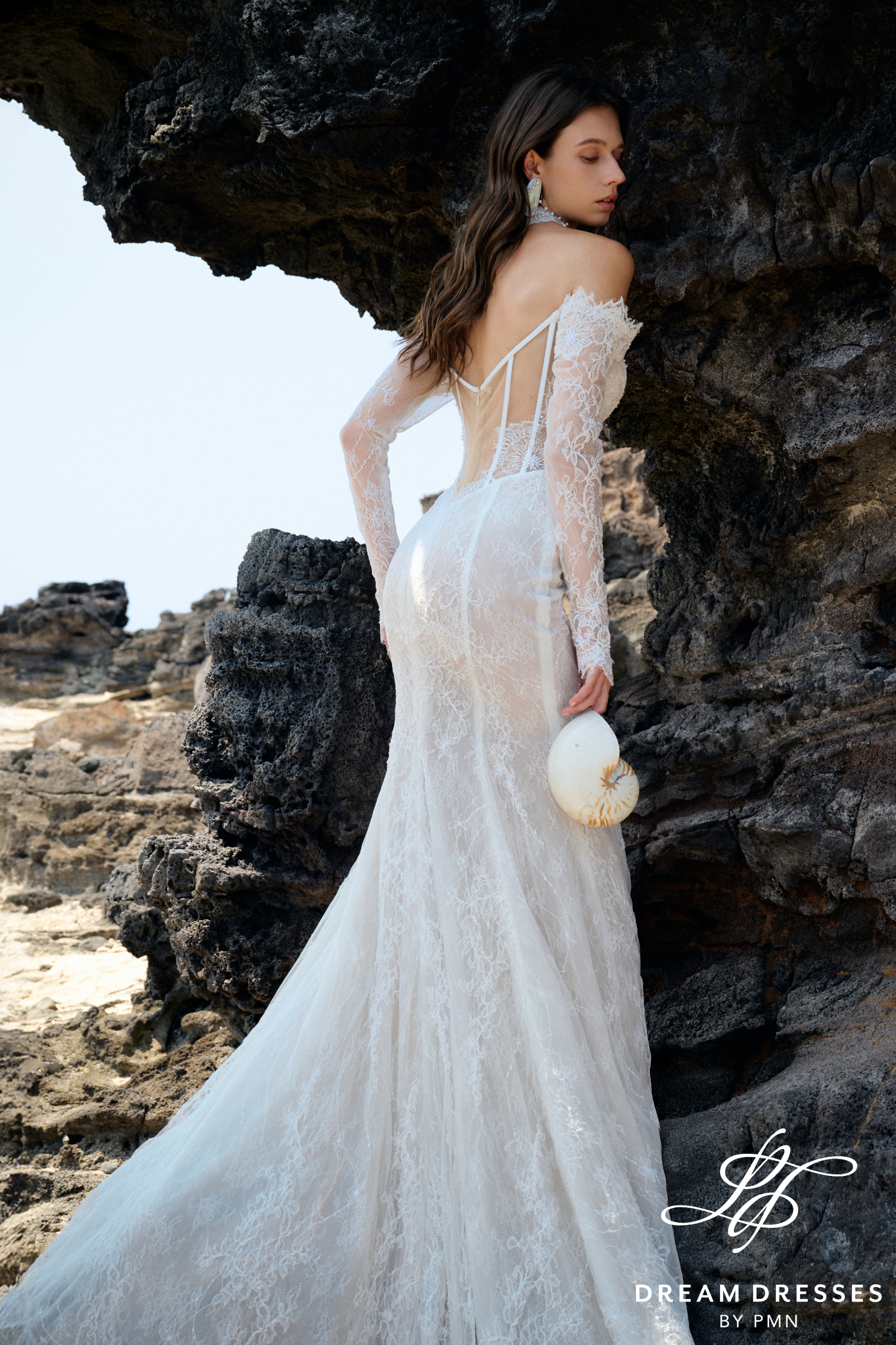 Mermaid Strapless Lace Wedding Dress (#NERINA)