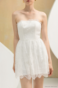 Chantilly Lace Mini Couture Dress (#CHARLISE) - Dream Dresses by P.M.N.