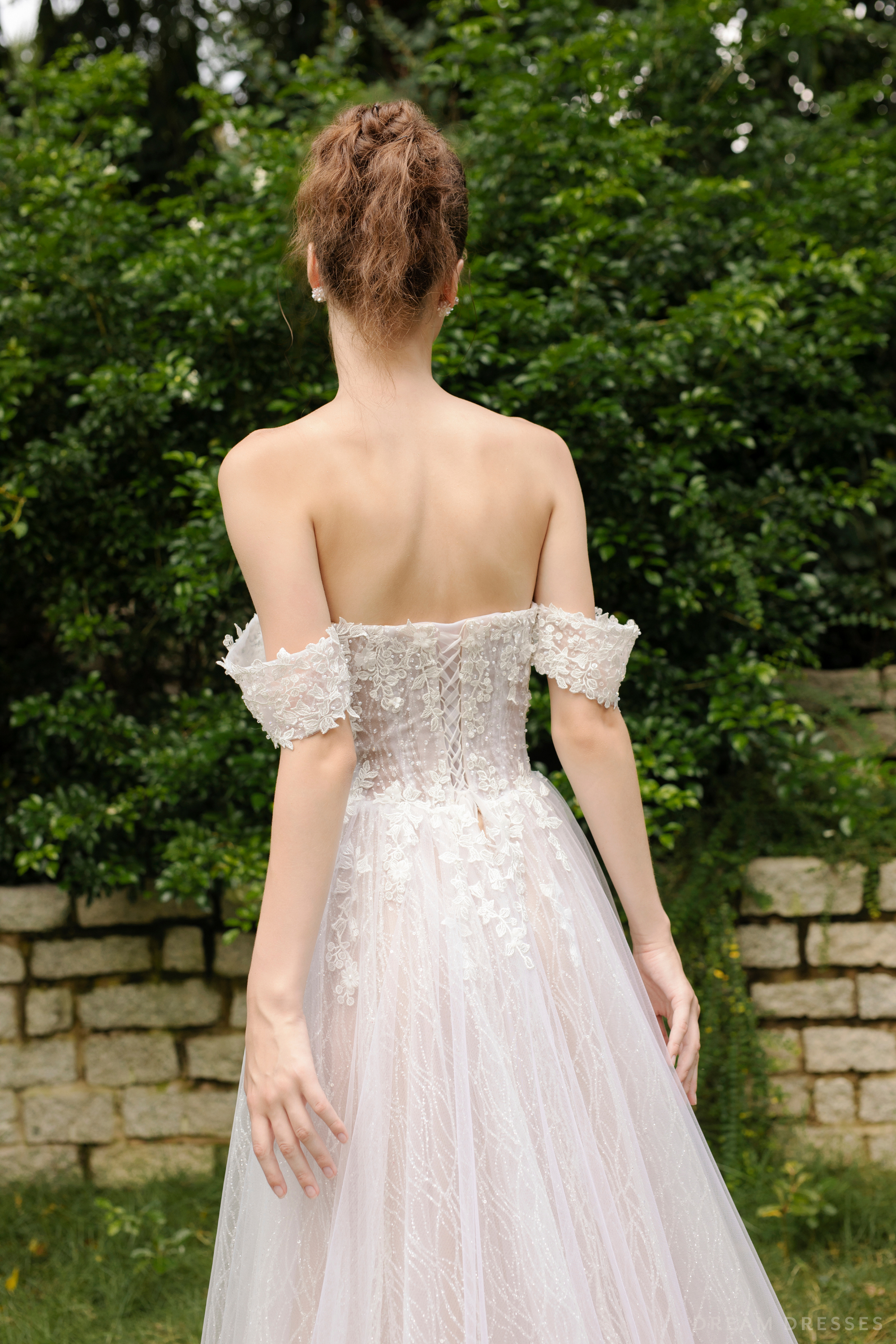 Ball Grown Wedding Dress with High Slit (#DARIN) - Dream Dresses by P.M.N.