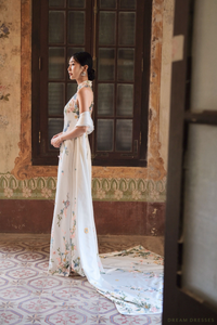 Cheongsam-Inspired Ao Dai Detachable Cape | Vietnamese Bridal Cape  (#LISHA) - Dream Dresses by P.M.N.
