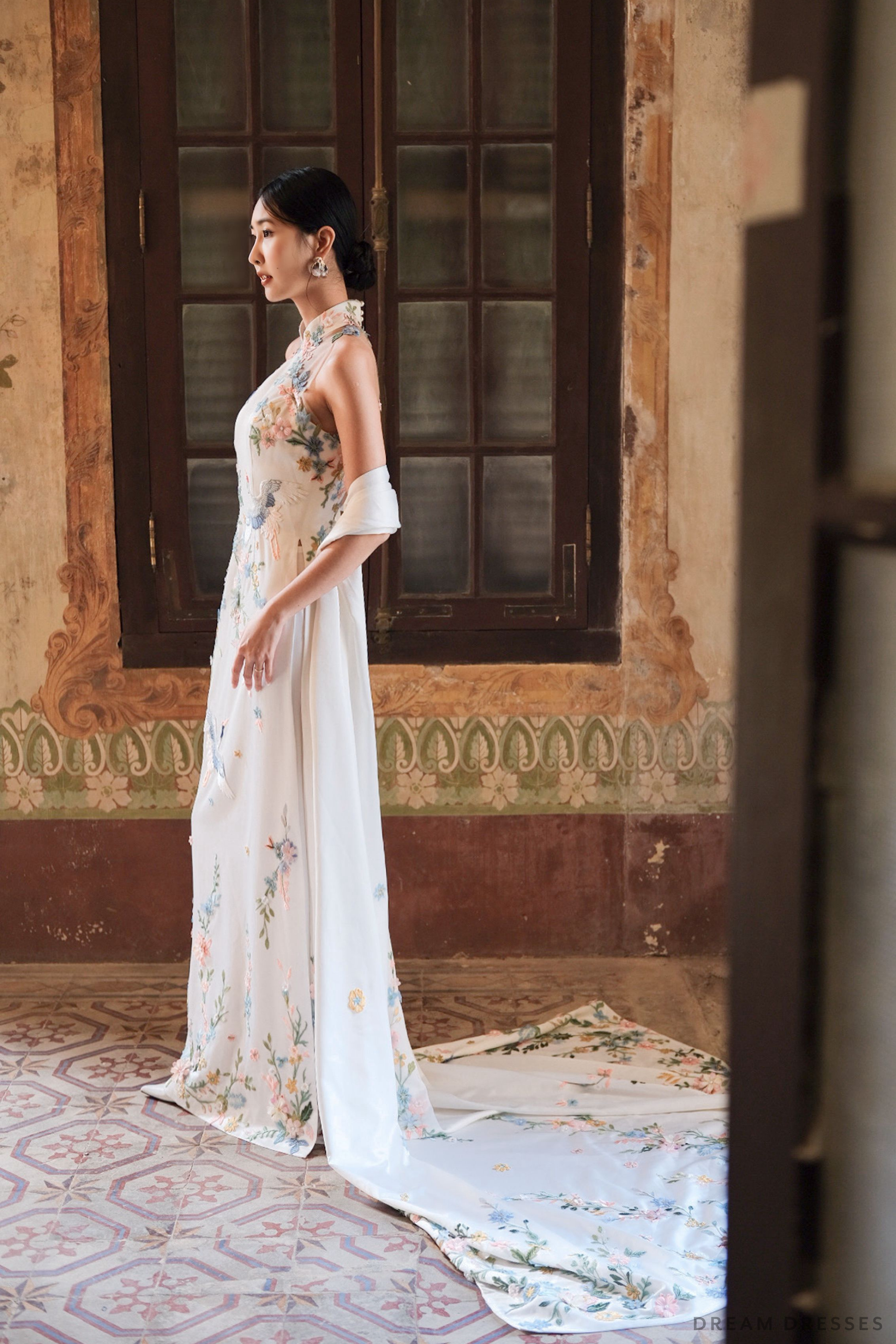 Cheongsam-Inspired Ao Dai | Vietnamese Bridal Dress (#LIEU) - Dream Dresses by P.M.N.