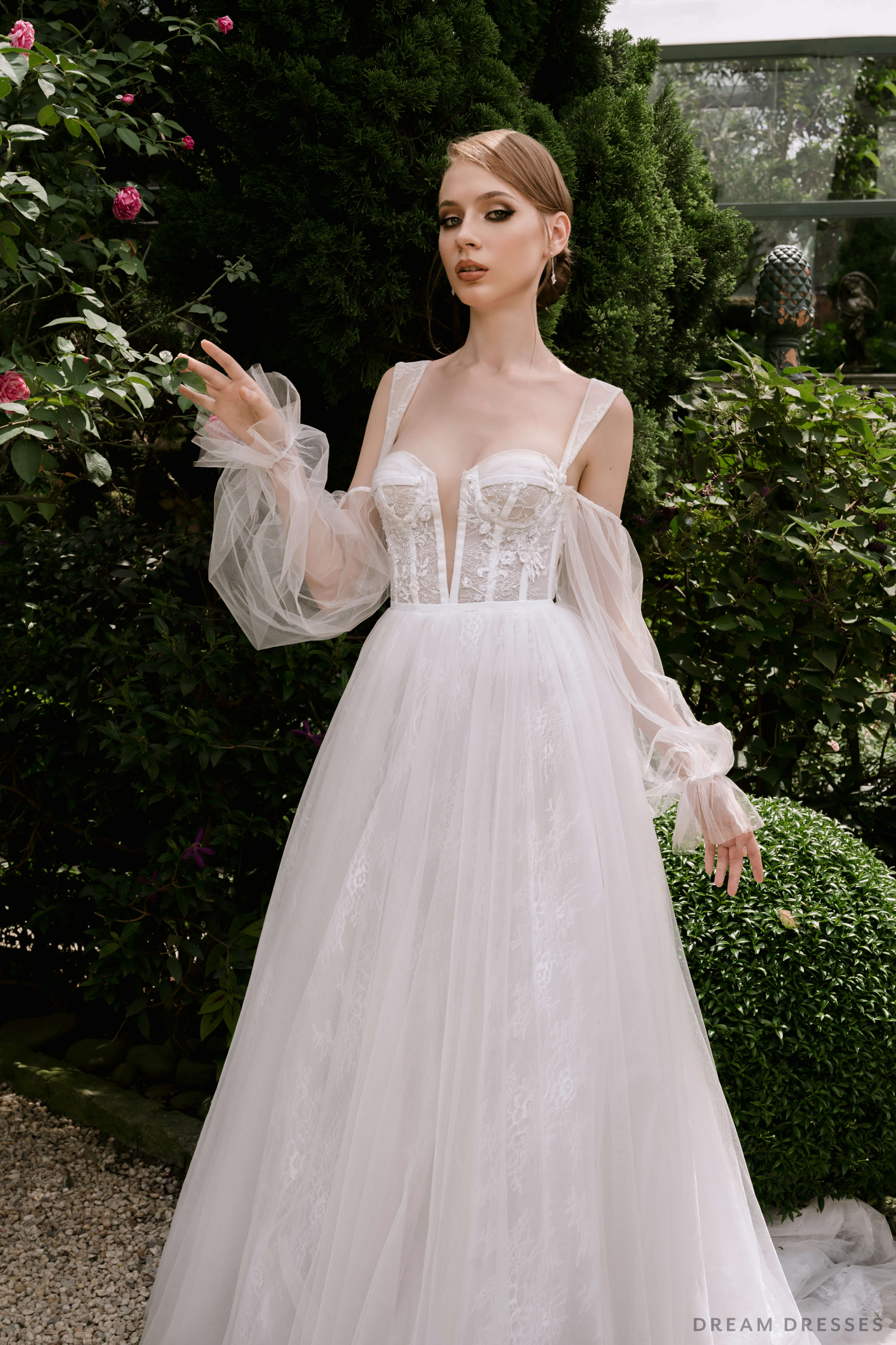 Off The Shoulder Ball Gown Wedding Dress (#MICHELLA)