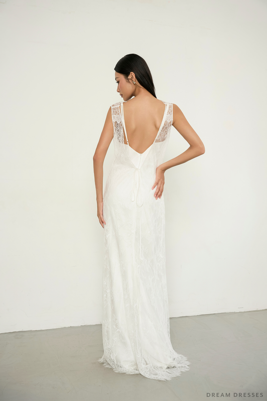 Chantilly Lace Bridal Wedding Dress (#AMARIS) - Dream Dresses by P.M.N.