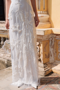 White Bridal Cheongsam | Couture Lace Modern Cheongsam (#JULIA) - Dream Dresses by P.M.N.