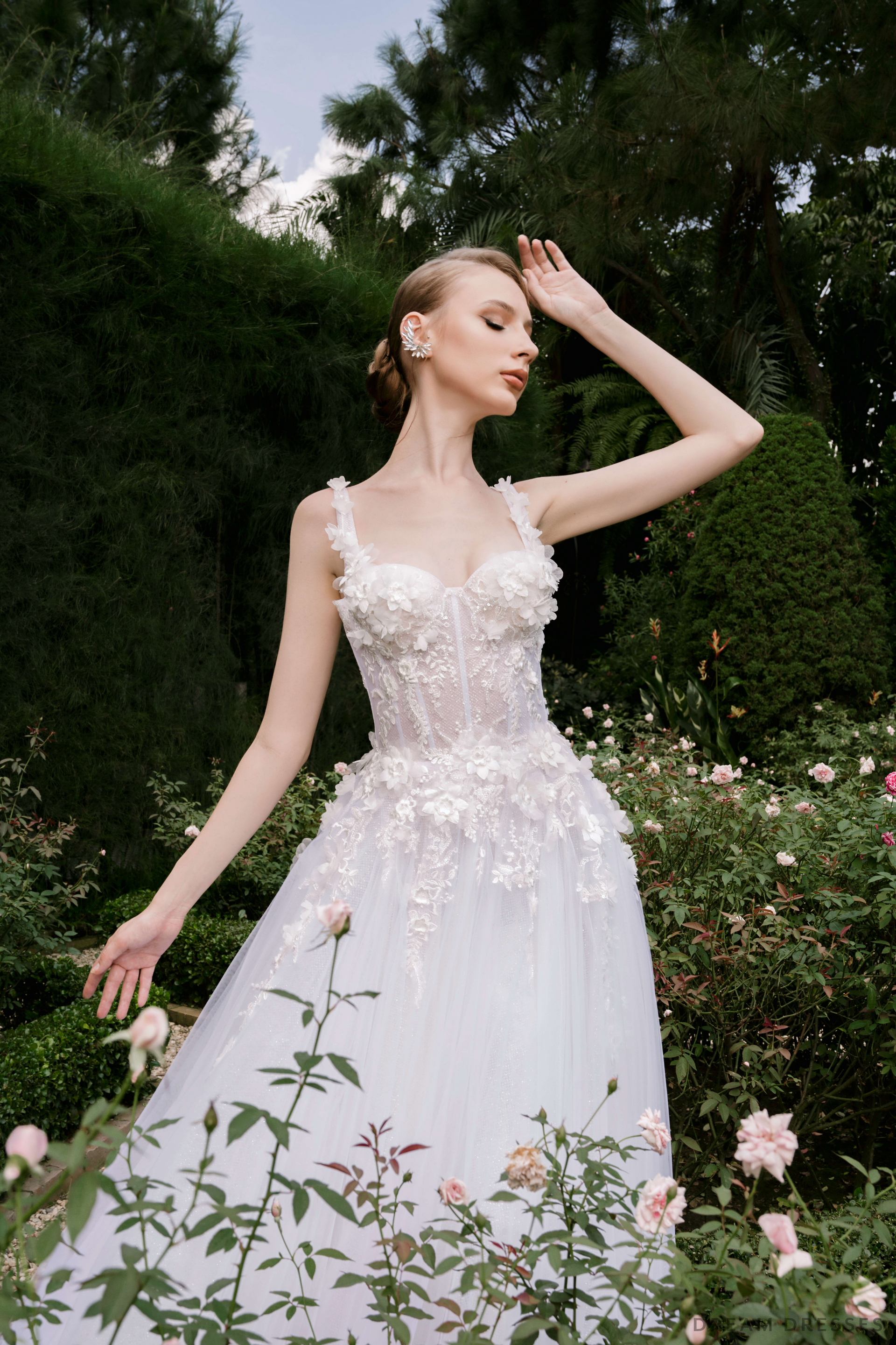 Ball Grown Wedding Dress with 3D Couture Lace (#HELENE) - Dream Dresses by P.M.N.