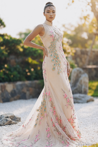 Bridal Cheongsam | Couture Lace Modern Cheongsam Bridal Dress (#XIAN) - Dream Dresses by P.M.N.