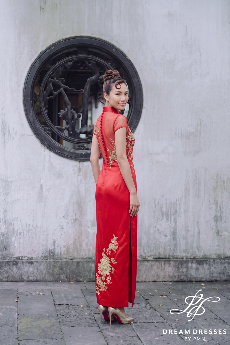 Red Chinese Qipao Wedding Dress (#ZHENYU) - Dream Dresses by P.M.N.