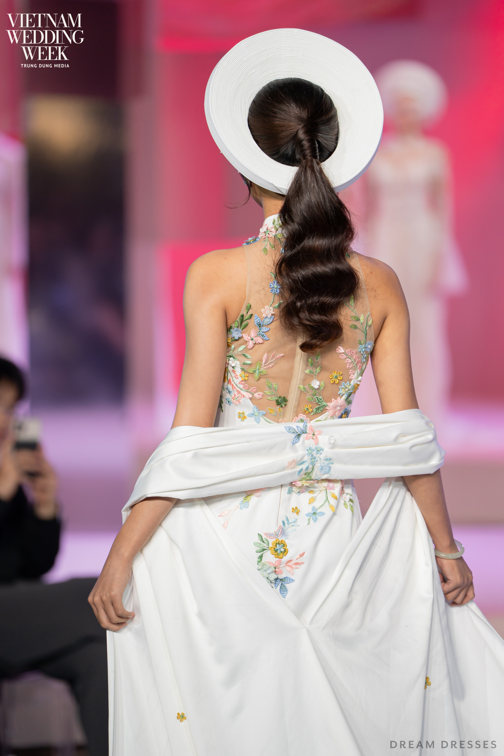 White Ao Dai Hat | Vietnamese Bridal Hat (#NY)