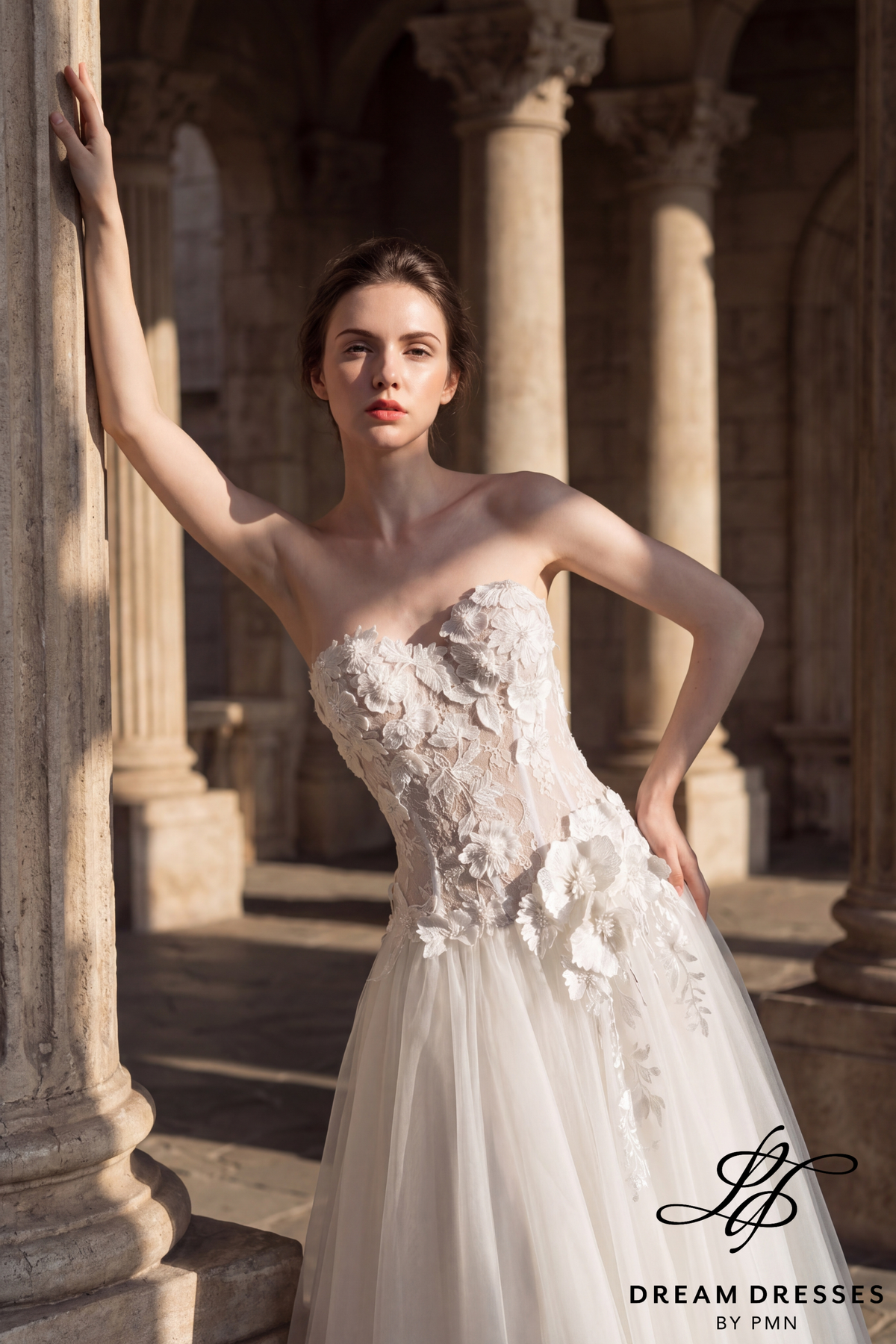 Drop Waist Lace Wedding Dress (#ATELIER) - Dream Dresses by P.M.N.