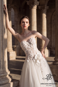 Drop Waist Lace Wedding Dress (#ATELIER) - Dream Dresses by P.M.N.