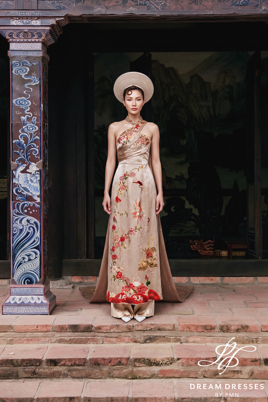 Fully Custom Embroidery Bridal Ao Dai (#TUYEN) - Dream Dresses by P.M.N.