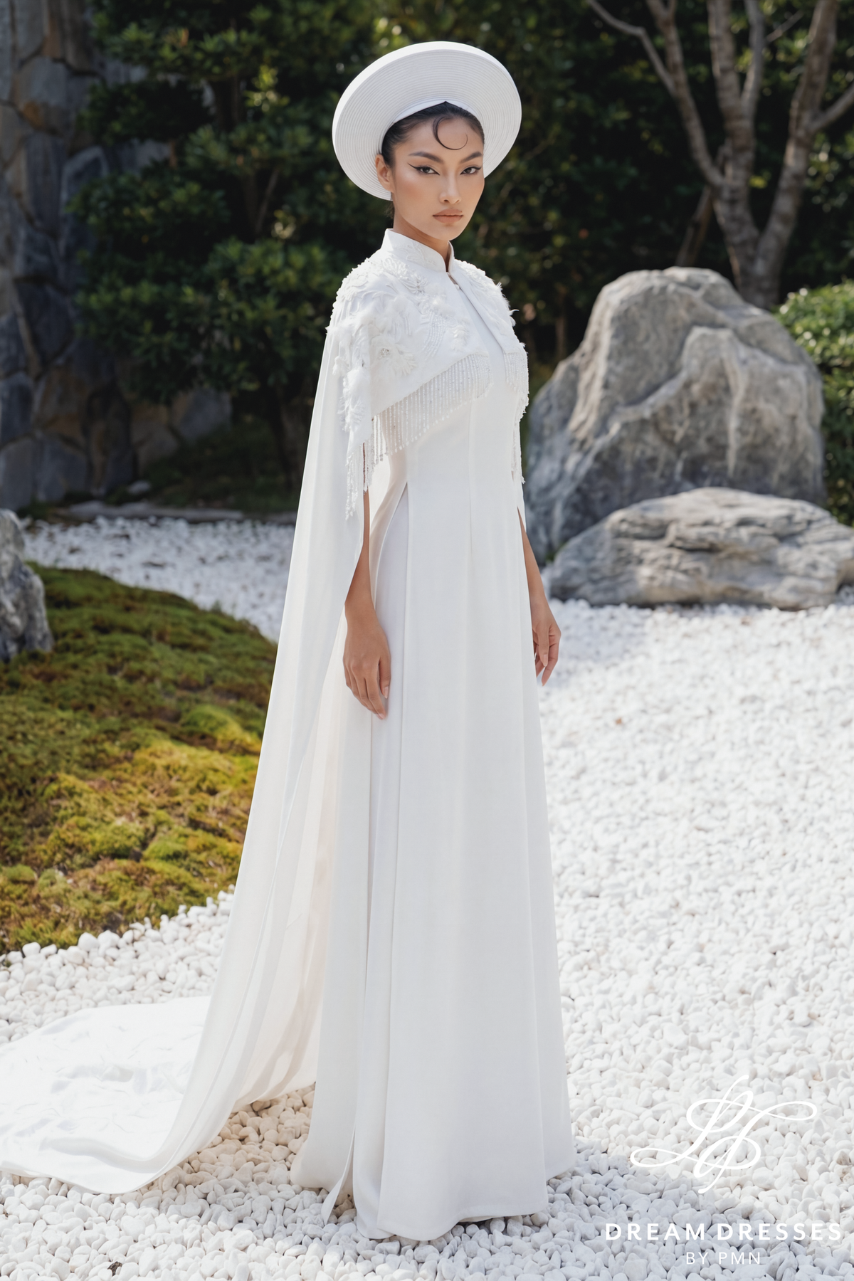 Ao Dai Bridal Cape (#TRUC)