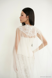 Cathedral Bridal Cape Veil (#ARIA) - Dream Dresses by P.M.N.