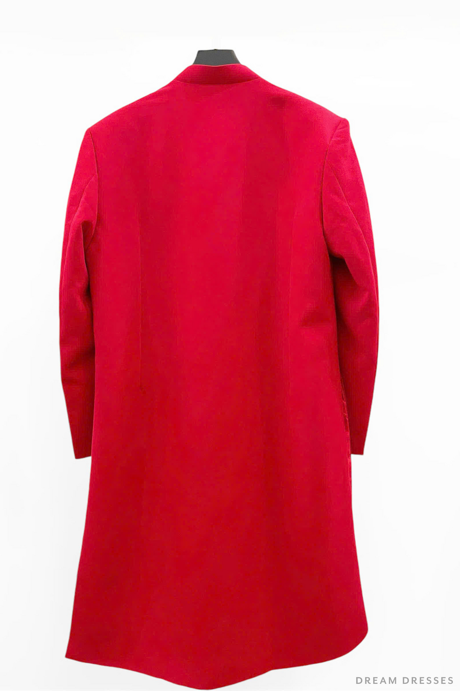 Red Groom Ao Dai Jacket | Hand-Painted Dragon Vietnamese Ao Dai (#CUONG) - Dream Dresses by P.M.N.