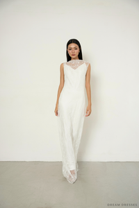 Chantilly Lace Bridal Wedding Dress (#AMARIS) - Dream Dresses by P.M.N.