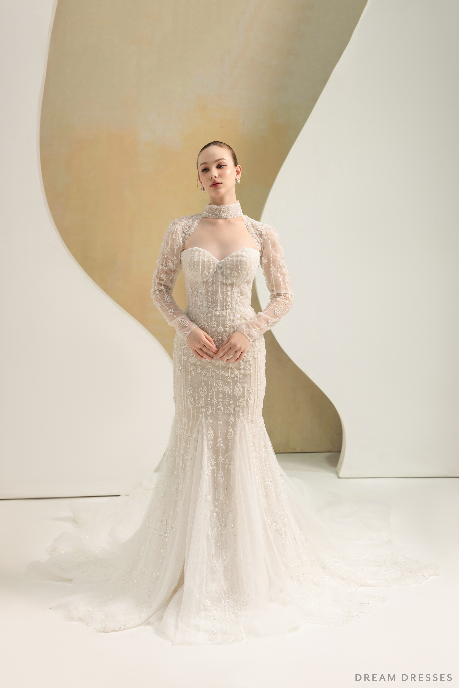 Fit and Flare Wedding Dress (#LIZA) - Dream Dresses by P.M.N.