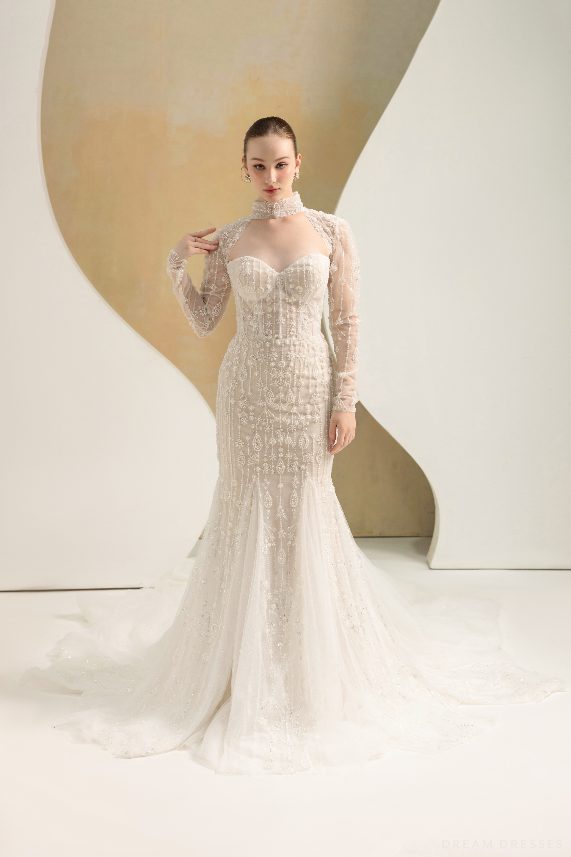 Fit and Flare Wedding Dress (#LIZA) - Dream Dresses by P.M.N.