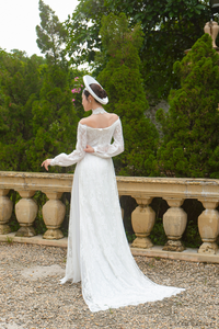 White Bridal Ao Dai | Modern Vietnamese Bridal Dress with French Lace (#MAGNOLIA) - Dream Dresses by P.M.N.