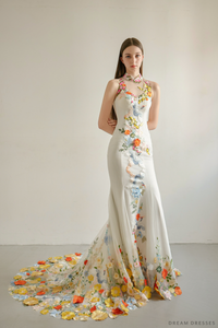 White Bridal Cheongsam | Couture Lace Modern Cheongsam (#HILARY) - Dream Dresses by P.M.N.