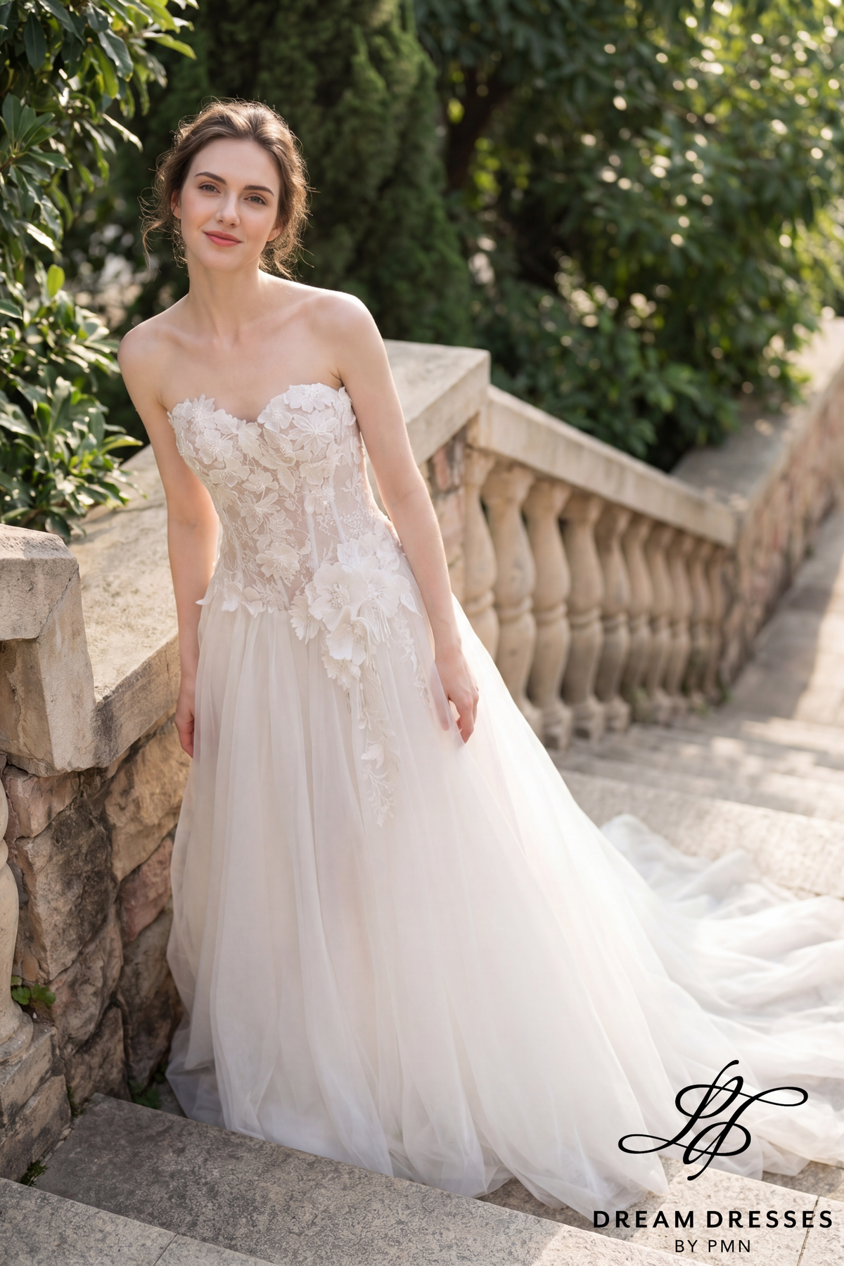 Drop Waist Lace Wedding Dress (#ATELIER) - Dream Dresses by P.M.N.